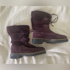 Blondo Suede shearling Aubergine boots.Very warm, overall great condition! 8